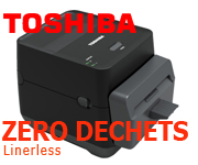 Imprimante Toshiba linerless sans déchets